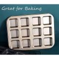 Square Muffin Pan Non-stick Pan 12 Cavity Small Cupcake Pan Mould