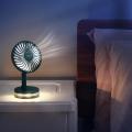 Usb Desk Fan Rechargeable with Night Light,for Office Home Table