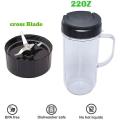 22oz Tall Cup with Flip Lid and Cross Blade for 250w Mb1001 Blenders