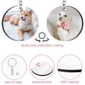 30 Sets Round Acrylic Keychain Round Discs Ornaments with Hole