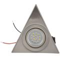 2pc Cabinet Triangle Led Light Stainless Steel Downlight Warm White