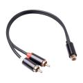 Rca Cable 2 Rca Male to 1 Rca Female Adapter Audio Cable Aux Cable