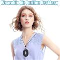 Personal Wearable Air Purifier Necklace Mini Usb Air Freshener Black