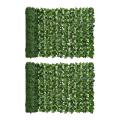 2x Artificial Sweet Potato Leaf Fence, for Outdoor Decoration, Garden
