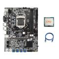 B75 Eth Mining Motherboard 8xpcie Usb Adapter+cpu+rj45 Network Cable