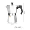 300ml European Style Moka Pot Espresso Coffee Pot Aluminum(silver)