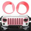 Pink Bird Front Headlight Cover for Jeep Wrangler Jk 2007-2016 2pcs