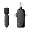 3 In 1 Wireless Lavalier Mic with Audio for Iphone Android Computer