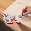 20-inch Woodworking Edge Ruler Protractor Angle Protractor Two-arm