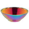 Round Noodle Food Bowl for Ramen Bowl Stainless Steel Rainbow No.0