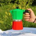 150ml European Style Moka Pot Espresso Coffee Pot Aluminum(red Green)