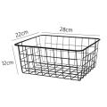 Hollow Iron Wired Basket, Metal Basket without Interlining Black