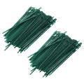 100 Pieces Adjustable Plant Twist Ties, 6.7 Inch Plastic (green)
