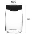 Coffee Storage Container Glass Vacuum Jar Kitchen Snack Tea Storage L
