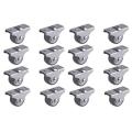 8pcs Tpe Caster Wheels with Rigid Ball Bearing Trolley Wheels 1 Inch