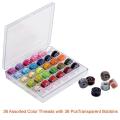 36 Pcs Bobbins & Sewing Threads with Soft Measuring Tape for Brother