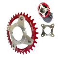 Motsuv E-bike Crankset 104bcd 32t Chainring Adapter Kit Black