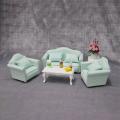 3pcs 1/12 Scale Dolls House Green Armchair Sofa,miniature Furniture