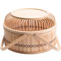 Handmade Vintage Traditional Round Bamboo Basket for Food Basket