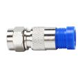 Rg6 F Type Connector Coax Coaxial Compression Fitting 20 Pack (blue)