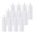 12 Pack 8 Oz Squeeze Squirt Condiment Bottles with Twist On Cap Lids