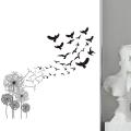 Dandelion Wall Stickers Flying Birds Art Murals Self-adhesive Decal