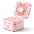 Portable Misting Fan,cooling Fan, 4 In 1 Humidifier Spray Fan, Pink