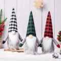 Plaid Christmas Faceless Doll Nordic Wind Elf Dwarf for Holidays B