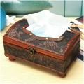 Retro Copper Ring Pattern Wooden Paper Box Holder Decor New:retro Red