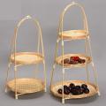 Baskets Tier Rack Fruit Bread Food Storage Kitchen Decorate Two Tiers