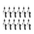 6-pair 1/8 Inch Adjustable Rope Clip Hanger with Reinforced Metal