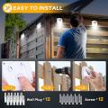 6pack Solar Fence Lights Outdoor Waterproof 8 Leds Wall Lights A