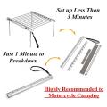Stainless Steel Charcoal Barbeque Grill for Picnic Backyards Survival