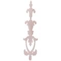 1x Wood Carved Corner Onlay Applique Unpainted Frame Decal 25x6cm