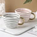 Geometric Ceramic Cup Hand Painted Capacity Irregular Coffee Cup G