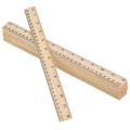 12 X Wood Ruler Measuring Ruler, 2 Scale (12 Inch and 30 Cm)