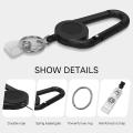 Retractable Key Chain,metal Retractable Badge Holder,black+white