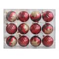 12 Pcs Glitter Christmas Tree Ball Ornaments Baubles Colorful A