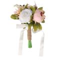 Wedding Bouquet Artificial Peony and Rose Silk Flower for Bridesmaid