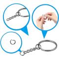 200 Pieces Of Separate Key Ring with Chain and Jump Ring, 1 Inch