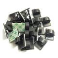 100 Pieces Adhesive Cable Clips Wire Clamps for Car Office and Home