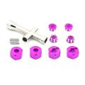 4pcs 12mm Nut Hex Wheel Hub Set for 1/16 Slash E-revo Rc Car Silver