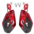 2pcs Motorcycle Rearview Mirrors Rotation 8 / 10mm Black + Red