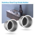 2pcs Stainless Steel Cup Drink Holders for Marine Boat Car Truck