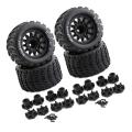 4pcs 1/10 Truck Tire 12mm & 14mm Wheel Hex for Traxxas Arrma Rc Car,3