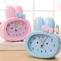 Cute Rabbit Bedside Creative Mute Small Alarm Clock Children Blue