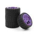 65mm Metal Wheel Rim Tires Tyres with 12mm Lengthened Adapter