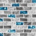 Vivid Tiles Blue Peel and Stick Tiles 3d Self Adhesive Wallpaper
