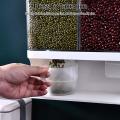 Wall-mounted Dry Food Dispenser, Transparent Plastic -1500ml