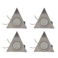 1pc Cabinet Triangle Led Light Stainless Steel Downlight Warm White